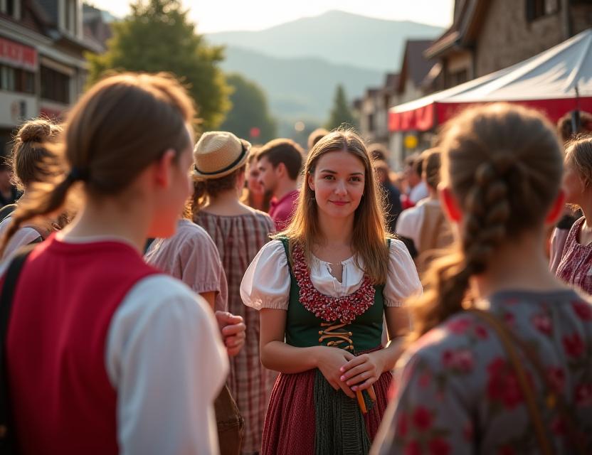 Students participating in Swiss cultural festival
